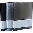 A5 PP 6-Ring Binder Refillable Notebook 6 Rings Round Ring Binder Notebook Cover Holds 5.7" x 8.27" Paper, 0.7-Inch Ring, 3-Pack