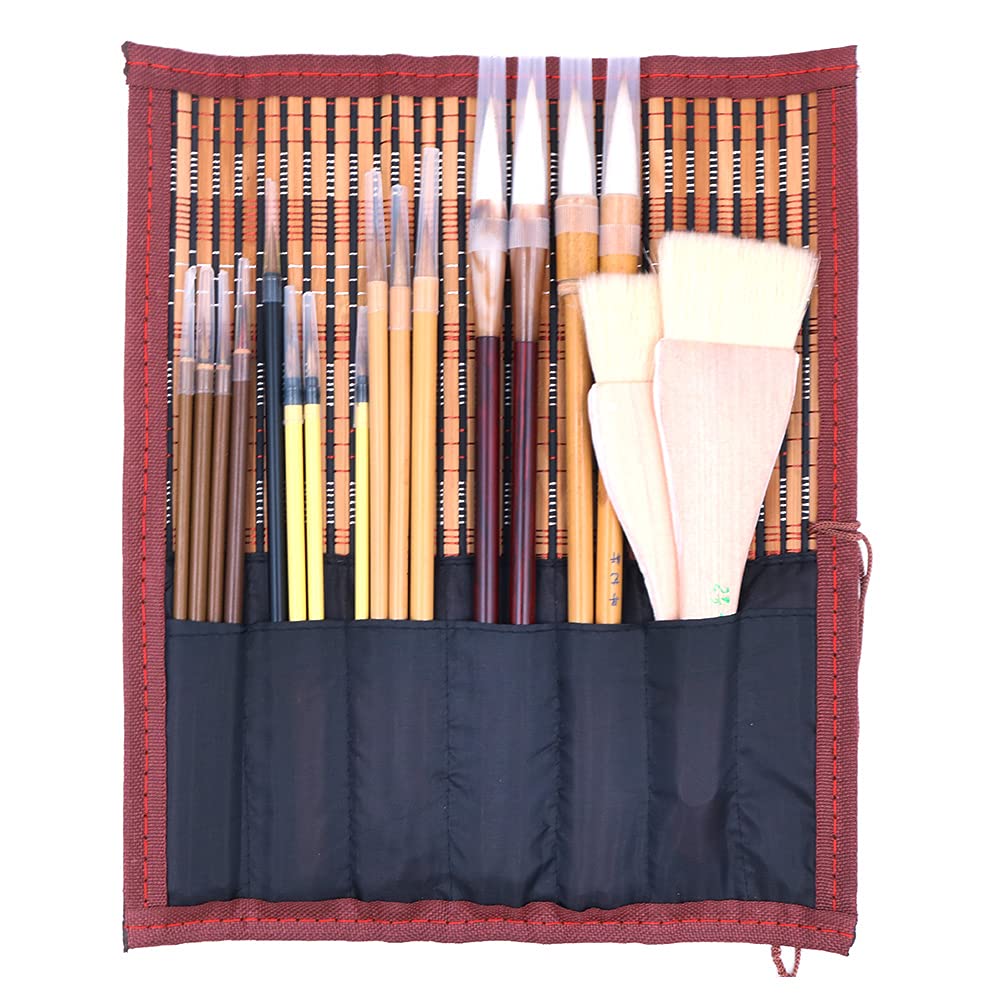 CENPEK 18Pcs-set Excellent Chinese Calligraphy Brush Kanji Japanese Sumi Drawing Brush