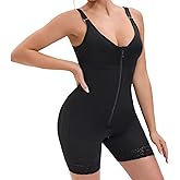 OMELLODY Fajas Colombianas Postpartum Full Shapewear for Women Tummy Control Body Shaper Butt Lifter with Zipper Crotch