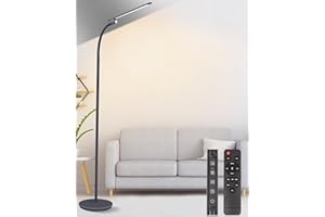 Aoife Light Therapy Floor Lamp 5 Color Temperature 5 Brightness Levels Remote & Touch Control Timer 360°Convertible Adjustable with Night Light 10000 Lux for Circadian Rhythm & Mood