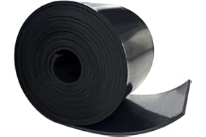 ZSUCUN Black Solid Rubber Strip, 1/8 (.125)" Thick X 4" Wide X 10'Long, Solid Flat Rubber Roll for Anti-Slip, Anti-Vibration, DIY Gaskets, Crafts, Sealing, Supports, Protection