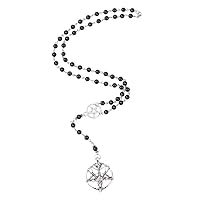 OIDEA Satanic Baphomet Necklace - Gothic Goat Head & Inverted Cross Pendant, Stainless Steel, 60cm Chain