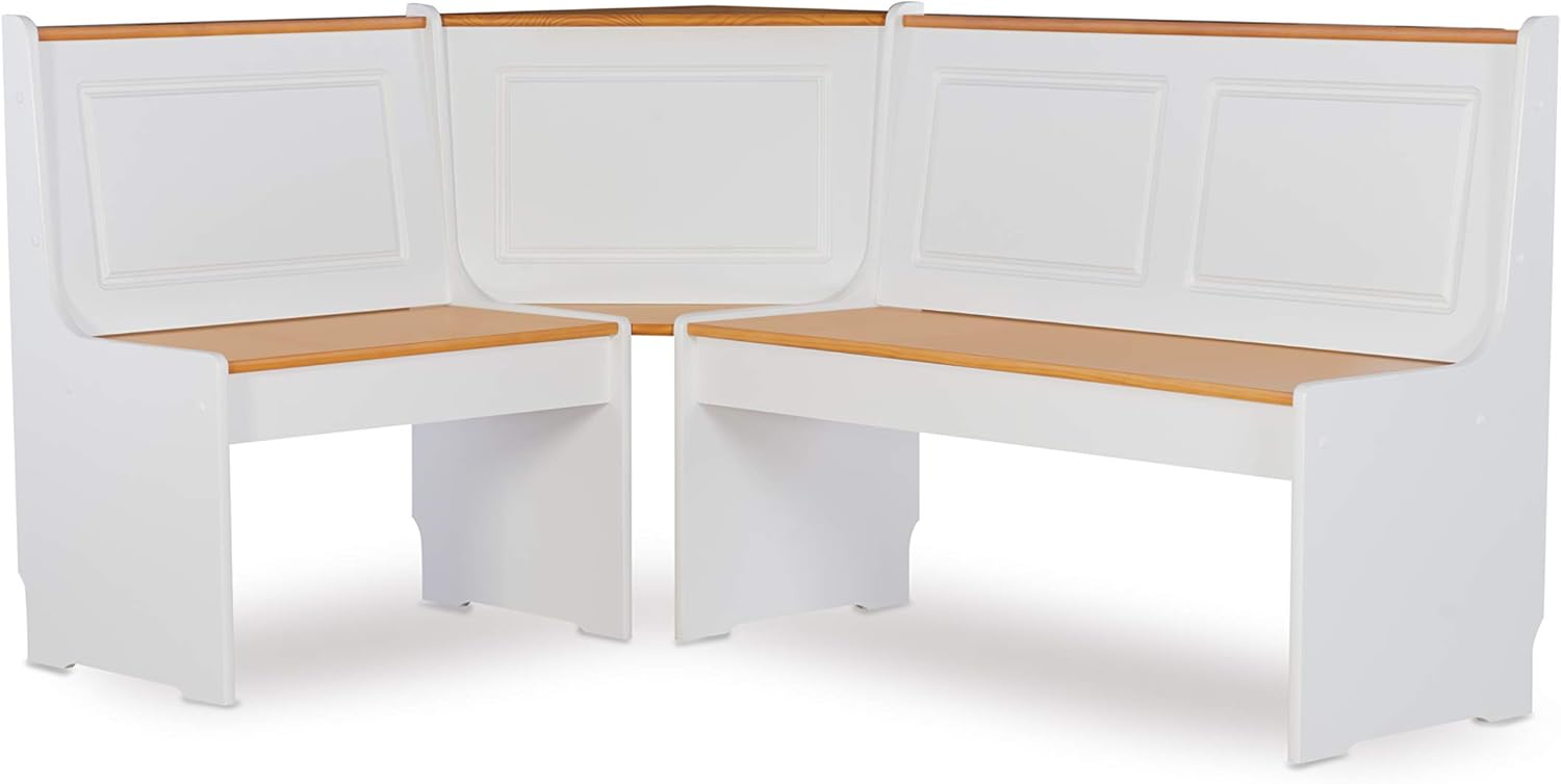 Linon Ardmore Kitchen Nook Set, White: Furniture & Decor