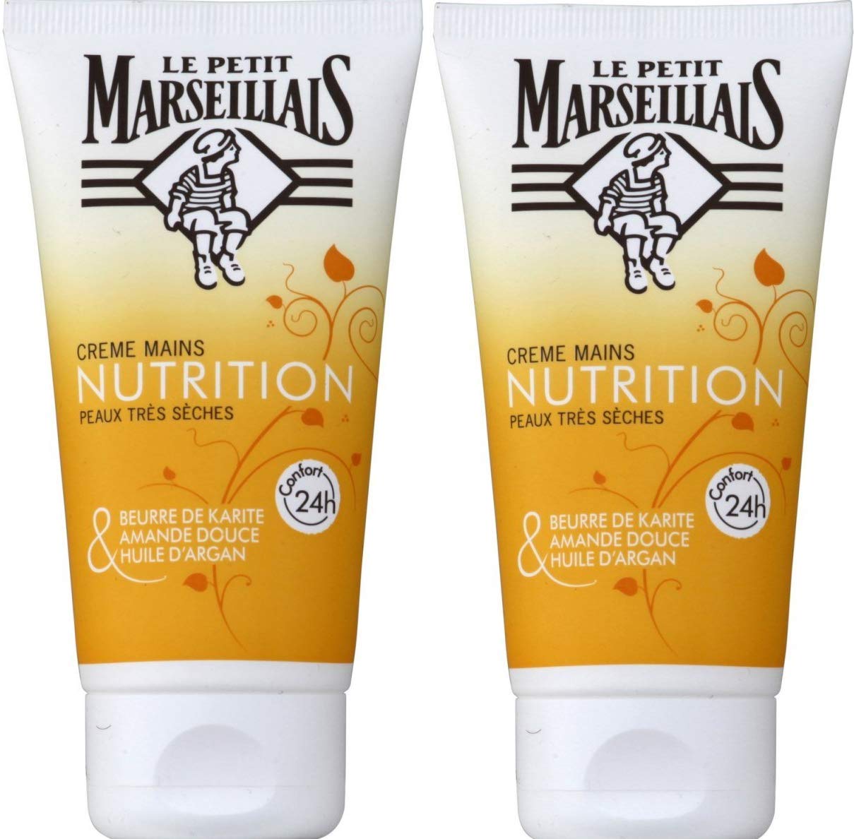 Le Petit Marseillais Nourishing Hand Cream for Very Dry Skin 75 ml Tube Pack of 2