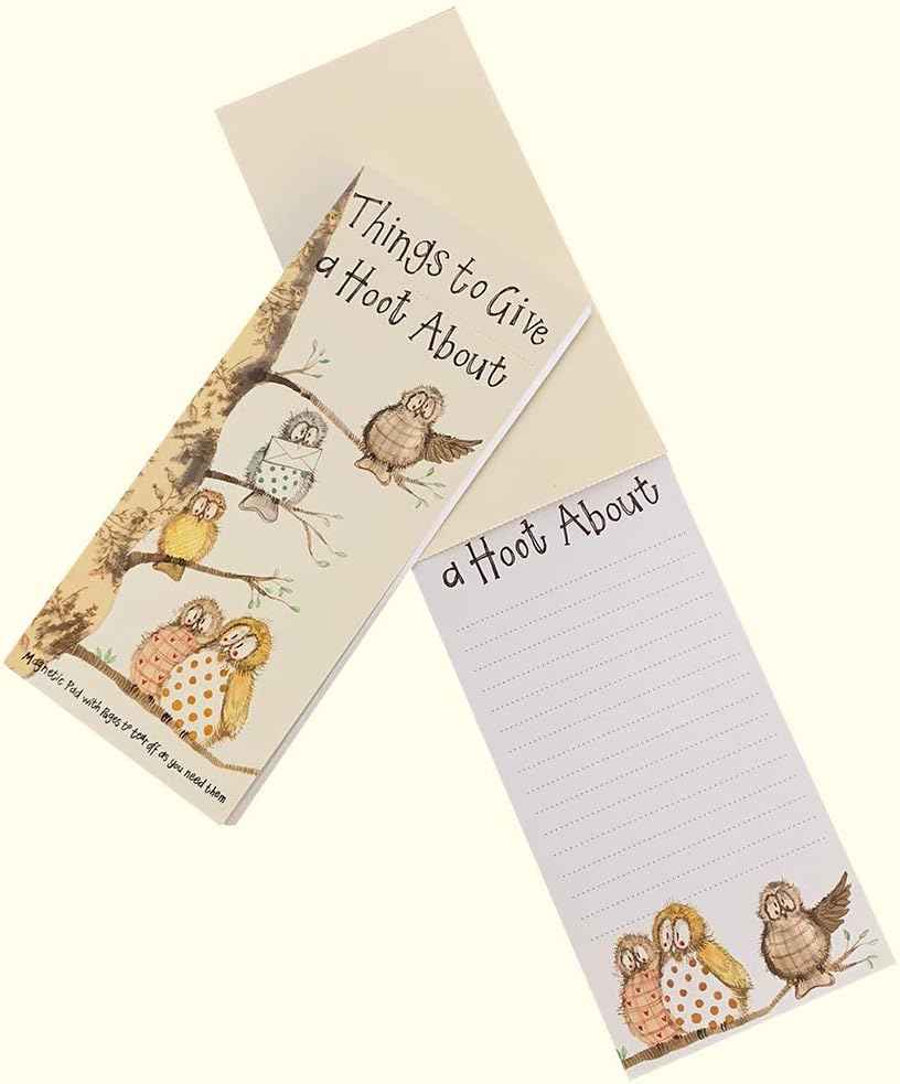 ALEX CLARK Art Hooters Owl Magnetic to Do List - Planner - Shopping List - Grocery List, multicolor, 225 x 100 x 10millimeters