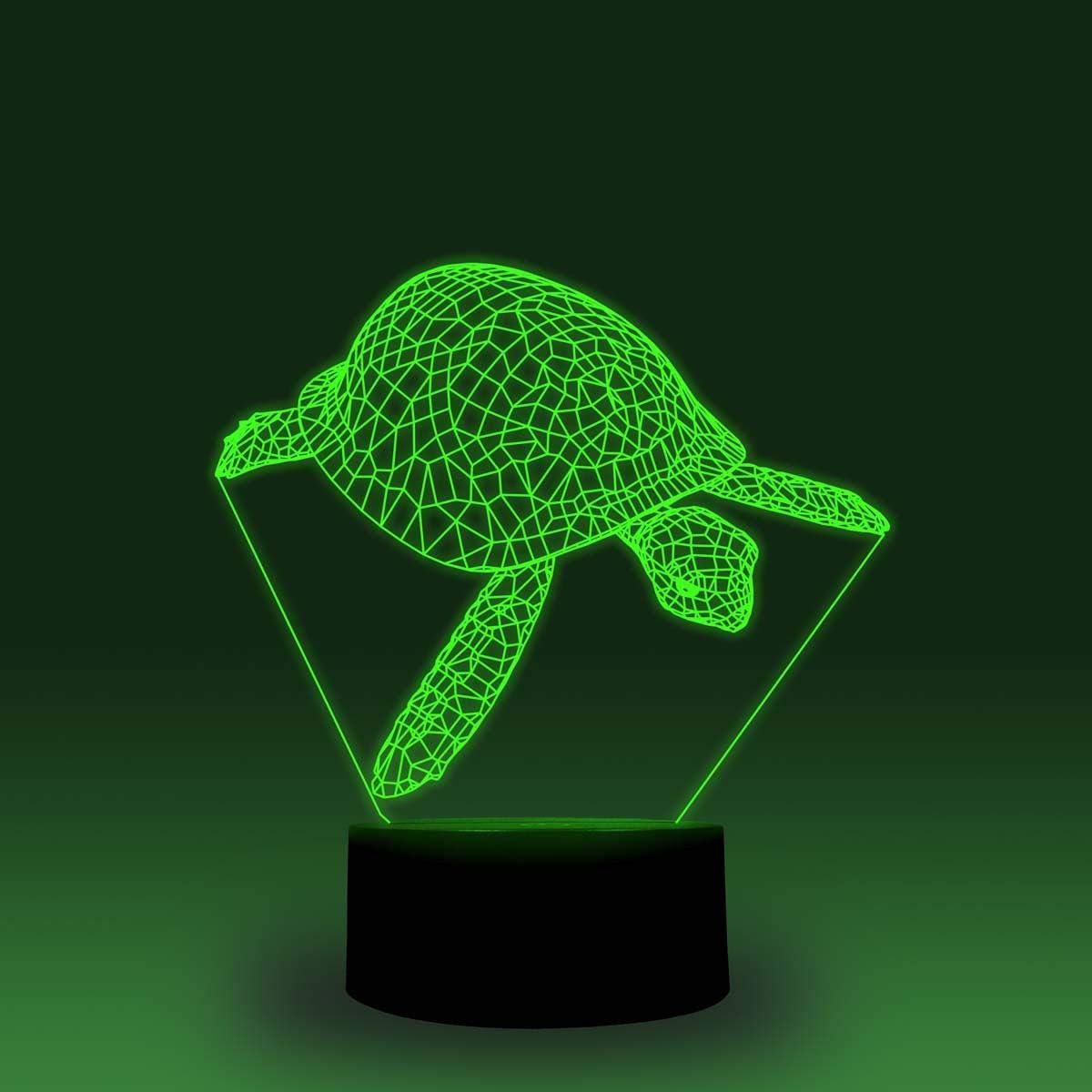 VTDOUQ Sea Turtle 3D Night Lights for Kids, Illusion Lamp