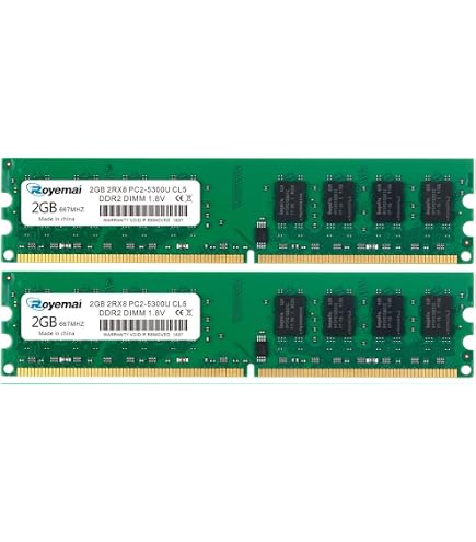 A-Tech 4GB (2x2GB) DDR2 667MHz DIMM PC2-5300 1.8V CL5 240-Pin Non
