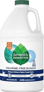 Seventh Generation Non-Chlorine Bleach, 3-in-1 Benefits Fights Stains, Free & Clear, 64 Fl Oz