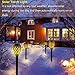 Solar Lights Outdoor 2 Pack Torch Patio Lights Led Solar Path Torch Light Waterproof Christmas Decoration with Flickering Flame Dusk to Dawn Auto On/Off Security Torch Light Dancing Flame