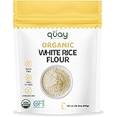 Quay Naturals Organic White Rice Flour, 2 lb, Finely Milled for Baking &amp; Cooking - Gluten Free, Non GMO