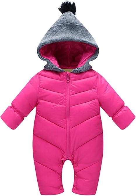 Amazon Co Jp Happy Cherry 新生児服 カバーオール 外出服 着ぐるみ ベビー 長袖 冬 厚手 防寒 可愛い 男の子 女の子 出産祝い ローズ S 80cm 服 ファッション小物