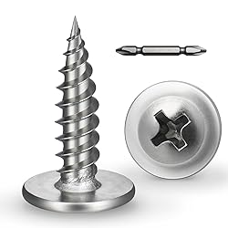BNUOK #8 x 1/2 Inch Wood Screws Phillips Modified