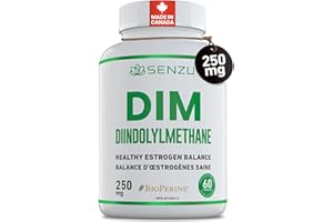 DIM Supplement (250mg) with BioPerine – Estrogen Balance & Metabolism, Menopause, Bloating & PMS Relief for Women | Diindolyl