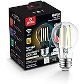 Globe Electric Globe Smart Collection Wi-Fi 8.5W Straight Filament Tunable LED Light Bulb, No Hub Required, Voice Activated,