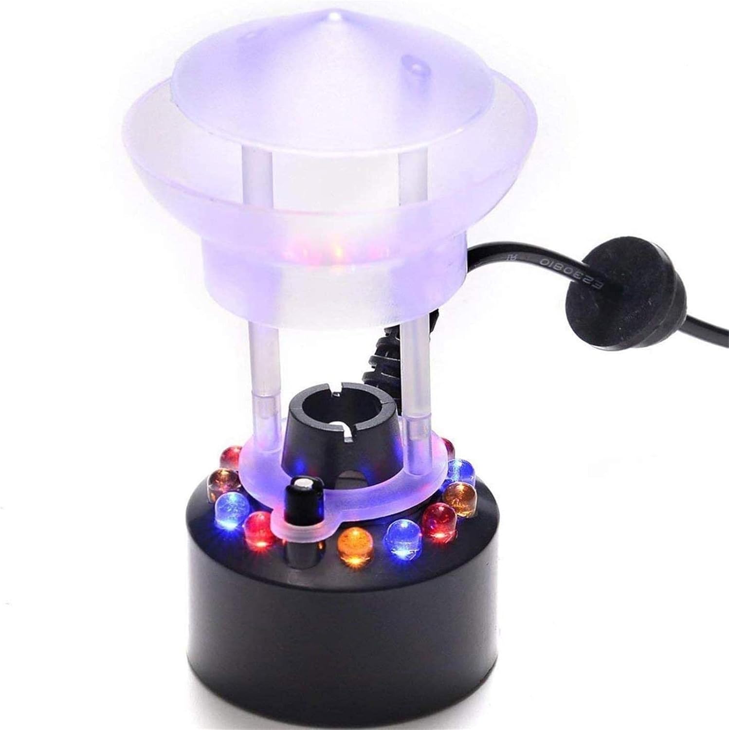 HAIPUSEN Mist Maker, Fog Maker with LED Fogger Water Fountain Pond with Splash Guard, Fog Machine Atomizer for Halloween and Other Holidays: Home & Kitchen