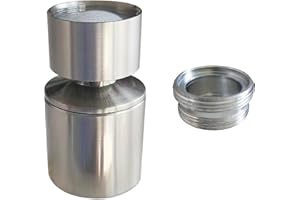 BOARNE Brushed Nickel Rotate Sink Faucet Aerator.kitchen,bathroom faucet nozzle aerator,faucet extender, 360 degree swivel dual flow sprayer for sink tap head.