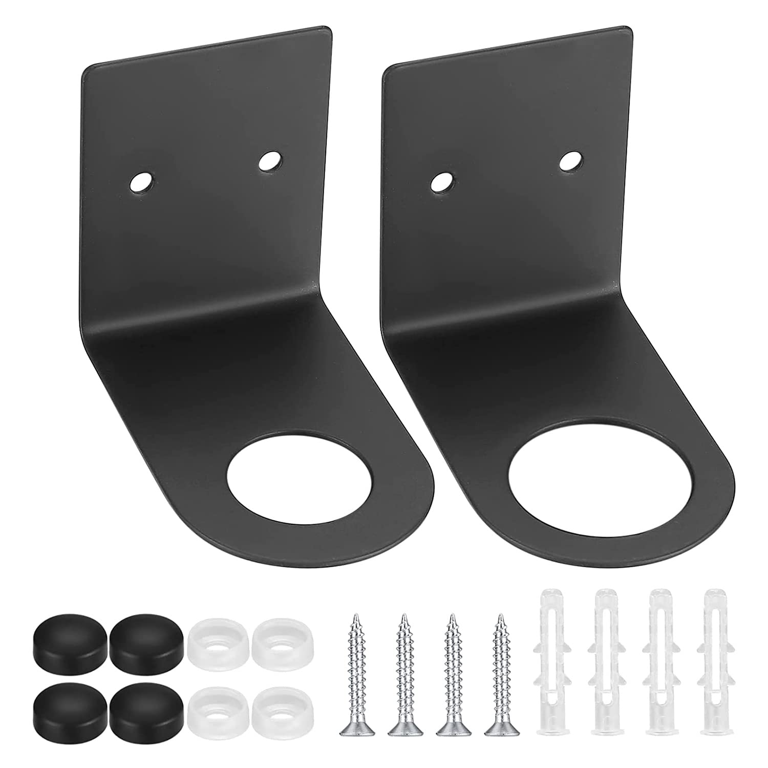 FTEYJEUIOTY 2 Pcs Soap Bottle Dispenser Holders, Wall Mounted Soap Pump Bottles Dispenser Stands, Stainless Steel Shampoo Dispenser