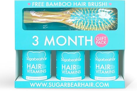 Amazon Com Sugarbearhair Vitamins 3 Month Gift Pack Free Brush