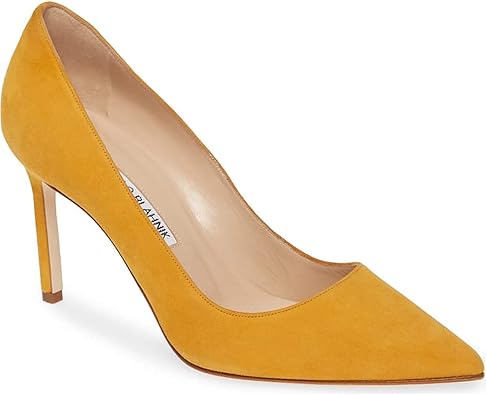 yellow manolo blahnik shoes