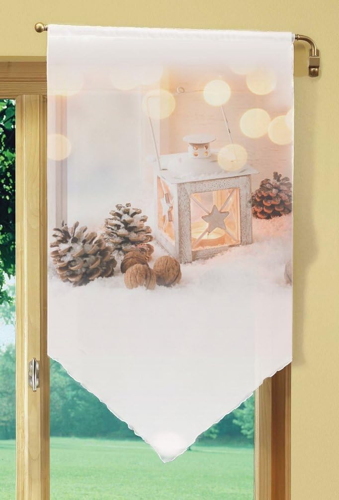 Home Fashion Lantern Window Curtain Fabric Natural 80 x 40 cm - Image 3