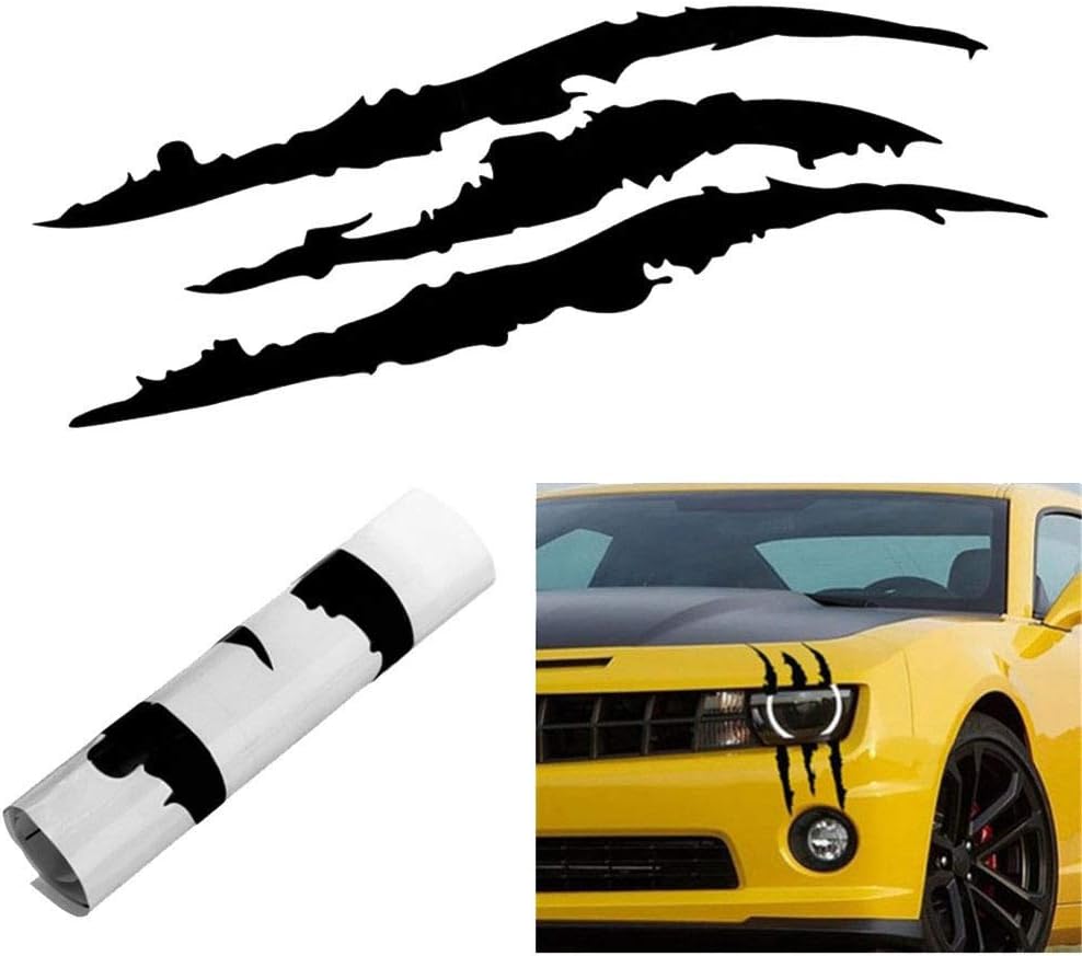 Headlight Claw Scratch Mark Decal Universal Mustang Camaro Charger Challenger