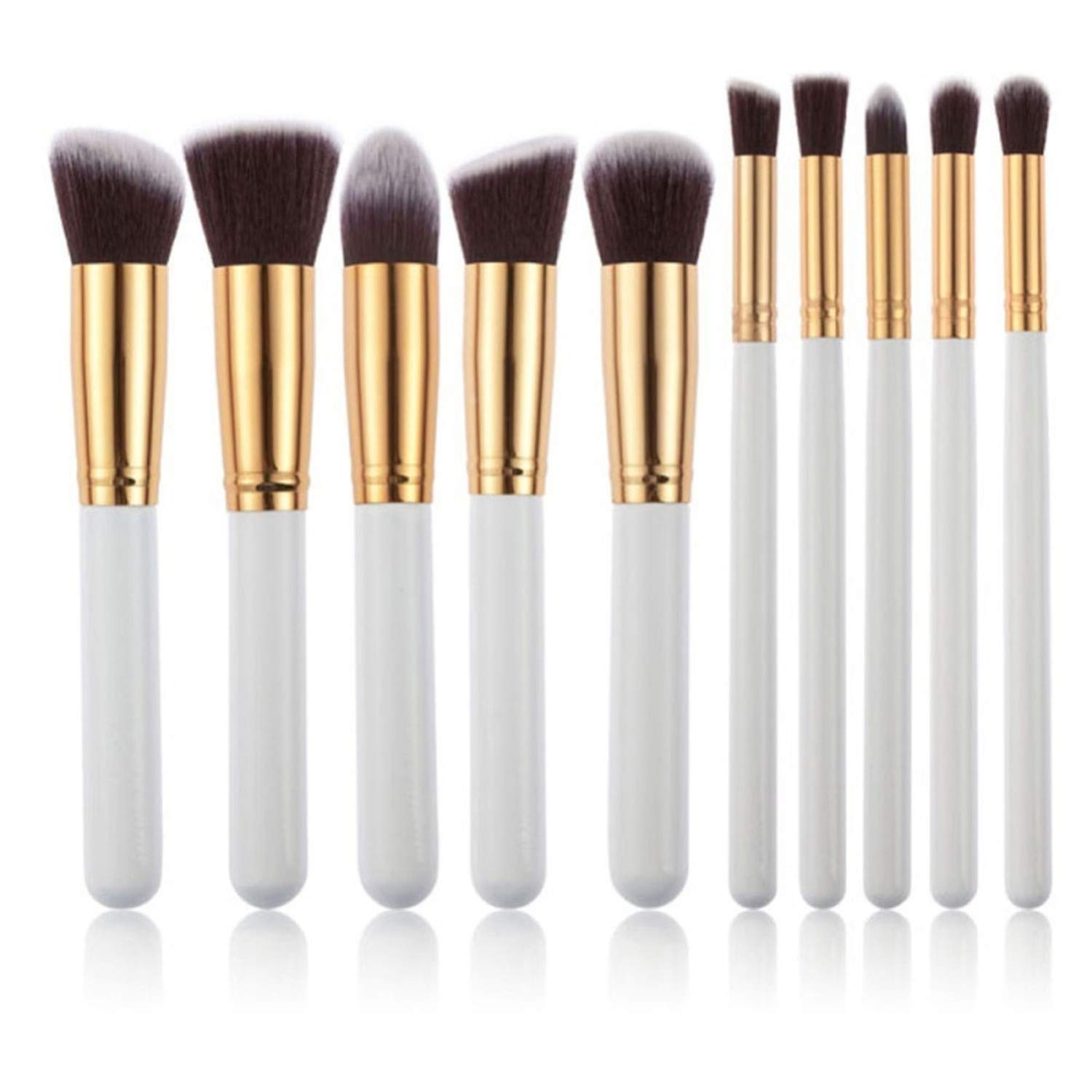 New Arrive 10 pcs Synthetic Makeup Brush Set Cosmetics Foundation blending blush makeup tool,4
