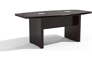 SAFCO Mayline Aberdeen 6' Boat Shape Conference Table, Mocha Tf