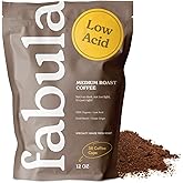 Fabula Low Acid Coffee, USDA Organic Ground Coffee Medium Roast - Non GMO - No Molds - Mycotoxins Pesticides Free - Single Origin Coffee - 12 oz