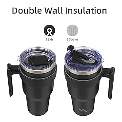 Konokyo 40 oz Tumbler with Handle and 2 Straw 2