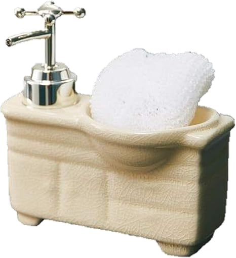 Amazon ソープディスペンサー 洗面台型 シンク型 アイボリー 泡立てスポンジ付き 詰め替え ボトル 洗顔ソープ ディスペンサー おしゃれ かわいい 北欧 ソープ シャンプー用ディスペンサー ホーム キッチン オンライン通販