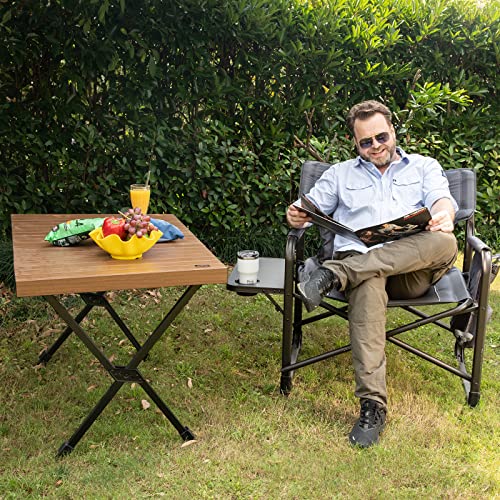 TIMBER RIDGE XXL Upgraded Oversized Directors Chairs with Foldable Side