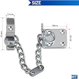 XFORT Polished Chrome Door Chain Narrow Design External Internal Restrictor view 5