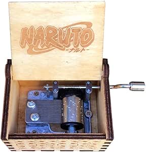 Naruto - Caja de música de 18 notas con manivela de madera ...
