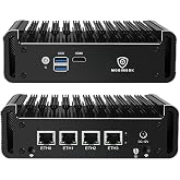 MOGINSOK Firewall Appliance 2.5Gbe Intel Celeron N5095 Quad Core, 4*Intel I225-V LAN Fanless Mini PC 8G DDR4 128G M.2 NVMe Support PFSENSE Router/AES-NI/OPNsense