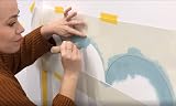 Ideal Stencils Scallop Border Nursery Wall Stencil Size L 10x80cm view 6