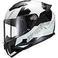 JQF Gear Full Face Motorcycle Helmet WS-607 DOT Approved Motorbike Racing Street Bike Helmets for Adults with Visor