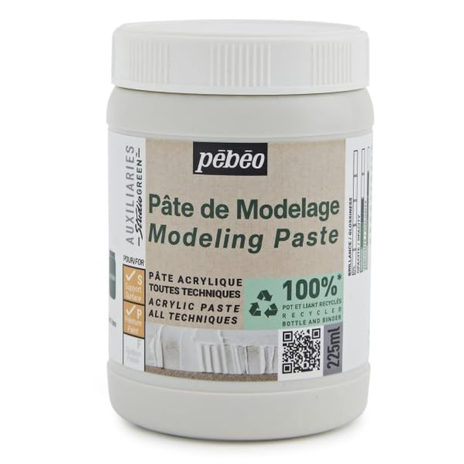 Pébéo Studio Green Modelling Paste 225 ml