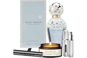 PERFUME4ALL Daisy Dream Perfume 3.4 Oz - Womens Fragrance - Gift Set Pack With Lavender Soy Candle, Car Air Fresheners, and Empty Travel Perfume Atomizer