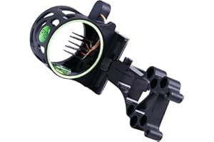 Moyujian Bow Site Compound Bow Sight 5pin 019 Inch Horizontal Fiber Optic Needle, Bubble Level Easy to Install Universal Bow Sight Reversible Installation