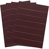 JHZABPO Match Striker Sticker, Reddish Brown Match Strike Paper with Adhesive Pre, 28 Pieces - Cut in Rectangular for for Safety Matches in Bell Jar (Reddish Brown)