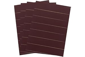 JHZABPO Match Striker Sticker, Reddish Brown Match Strike Paper with Adhesive Pre, 28 Pieces - Cut in Rectangular for for Safety Matches in Bell Jar (Reddish Brown)