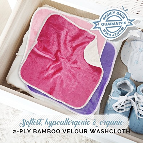 Baby Washcloths by Baby Tooshy. Soft & Organic Cloth Wipes Made of