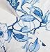 Amazon Brand – Pinzon Signature 190-Gram Cotton Heavyweight Velvet Flannel Duvet Cover Set, Full / Queen, Floral Smoky Blue