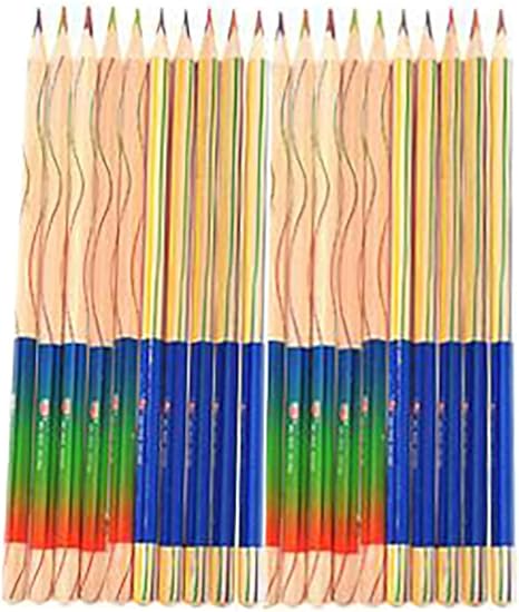 Amazon Wsere 鉛筆セット ピース 色鉛筆 虹色 人気 4色芯鉛筆 かわいい 文房具 便利 オシャレ 子供 大人 学校 ランダムに送信された色 色鉛筆 文房具 オフィス用品