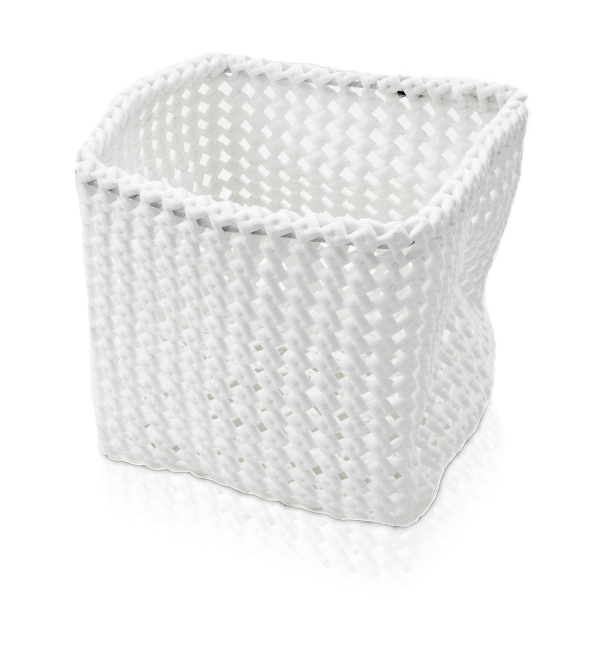 move Tube Cube Basket 15 x 15 x15 cm Made From Flexible Mesh, Off White