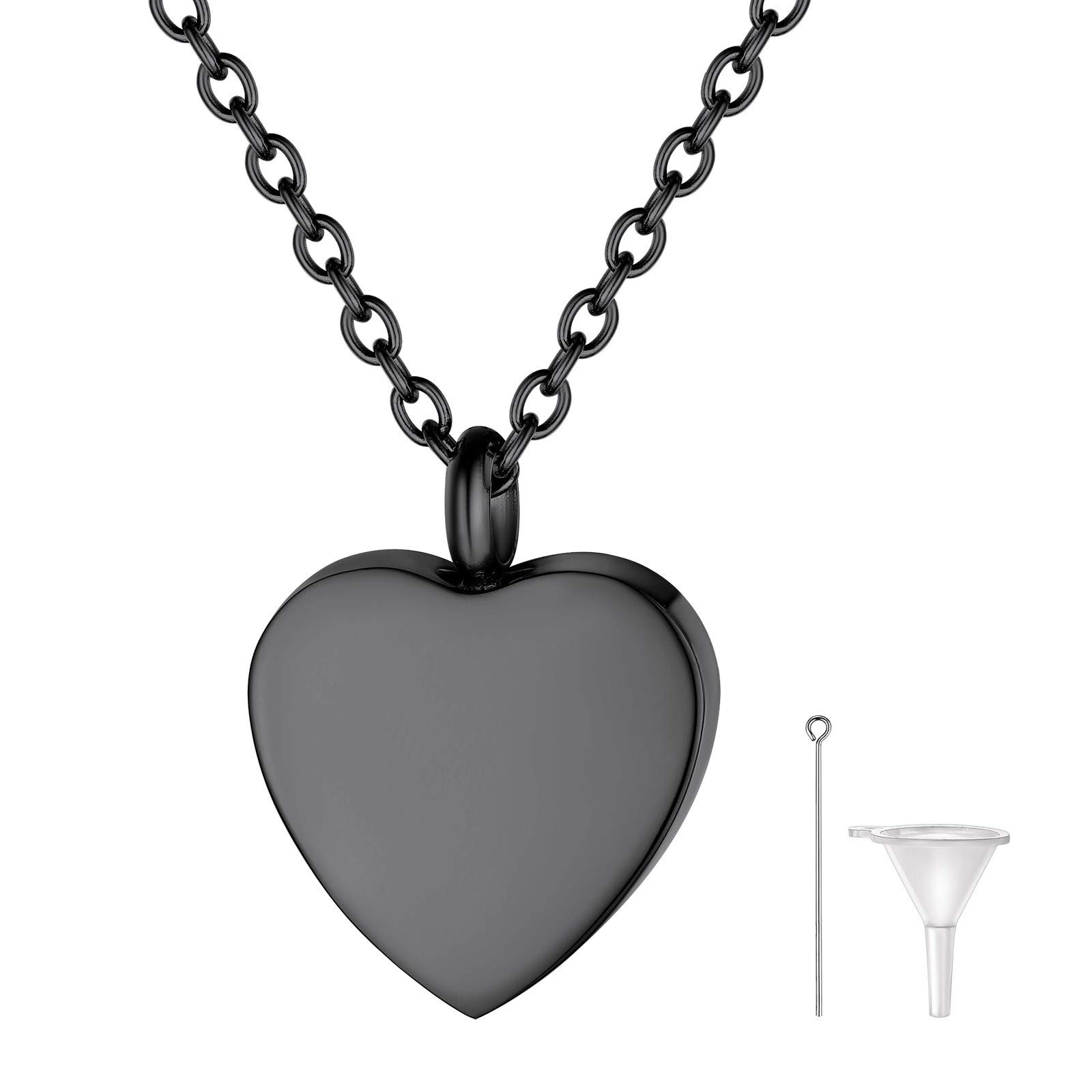 FindChic Heart Ashes Necklace Ash Pendants Cremation Jewelry Keepsake Urn Necklace