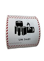 Lithium Ion Battery Label- 4" x 4" High Adhesive