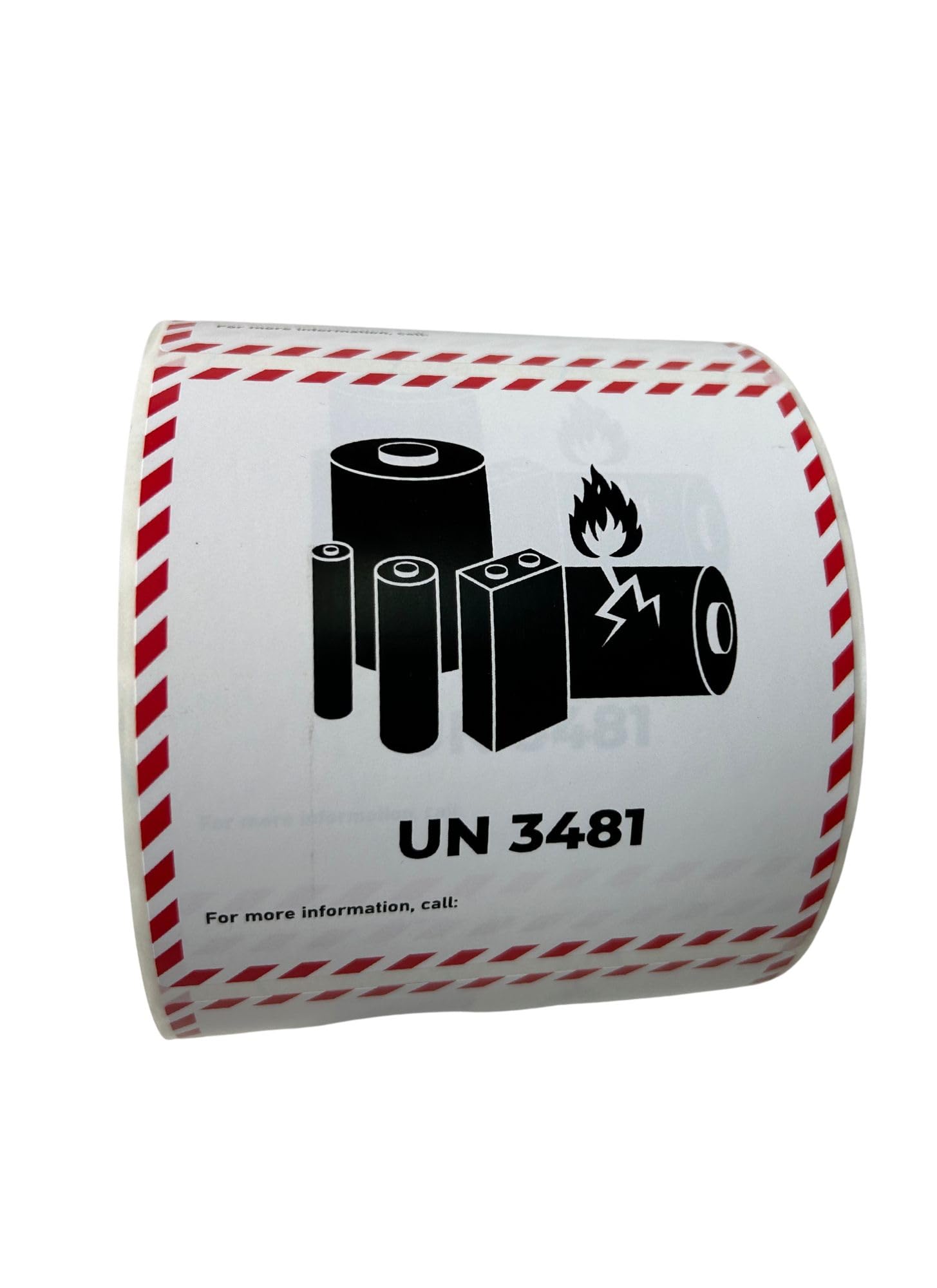 Lithium Ion Battery Label- 4" x 4" High Adhesive