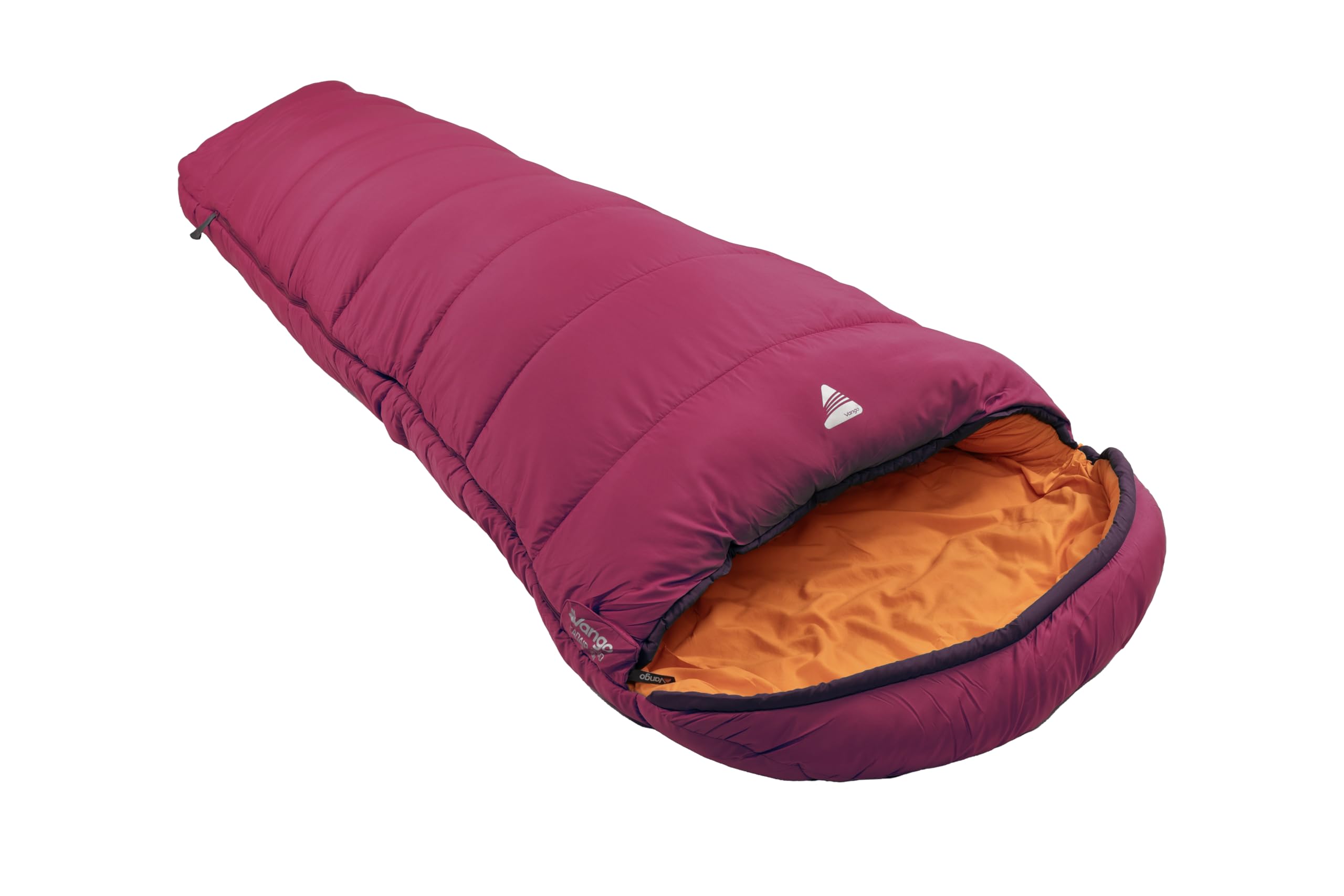 Cadair 250 Sleeping Bag for Adults (Amazon Exclusive), 3 Season Mummy Design Holds Insulation, Breathable, Cosy Lining Fabric, Smaller Pack Size for Camping Trips, Backpacking, Hiking, Raspberry
