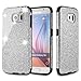 MEKO Galaxy S6 Case, Shiny Sparkles Glitter Bling Case-Built-in Sparkles Premium Firm Rubber Shock-absorbing Bumper Case [Scratch Resistant] for Samsung Galaxy S6 -- (Silver)